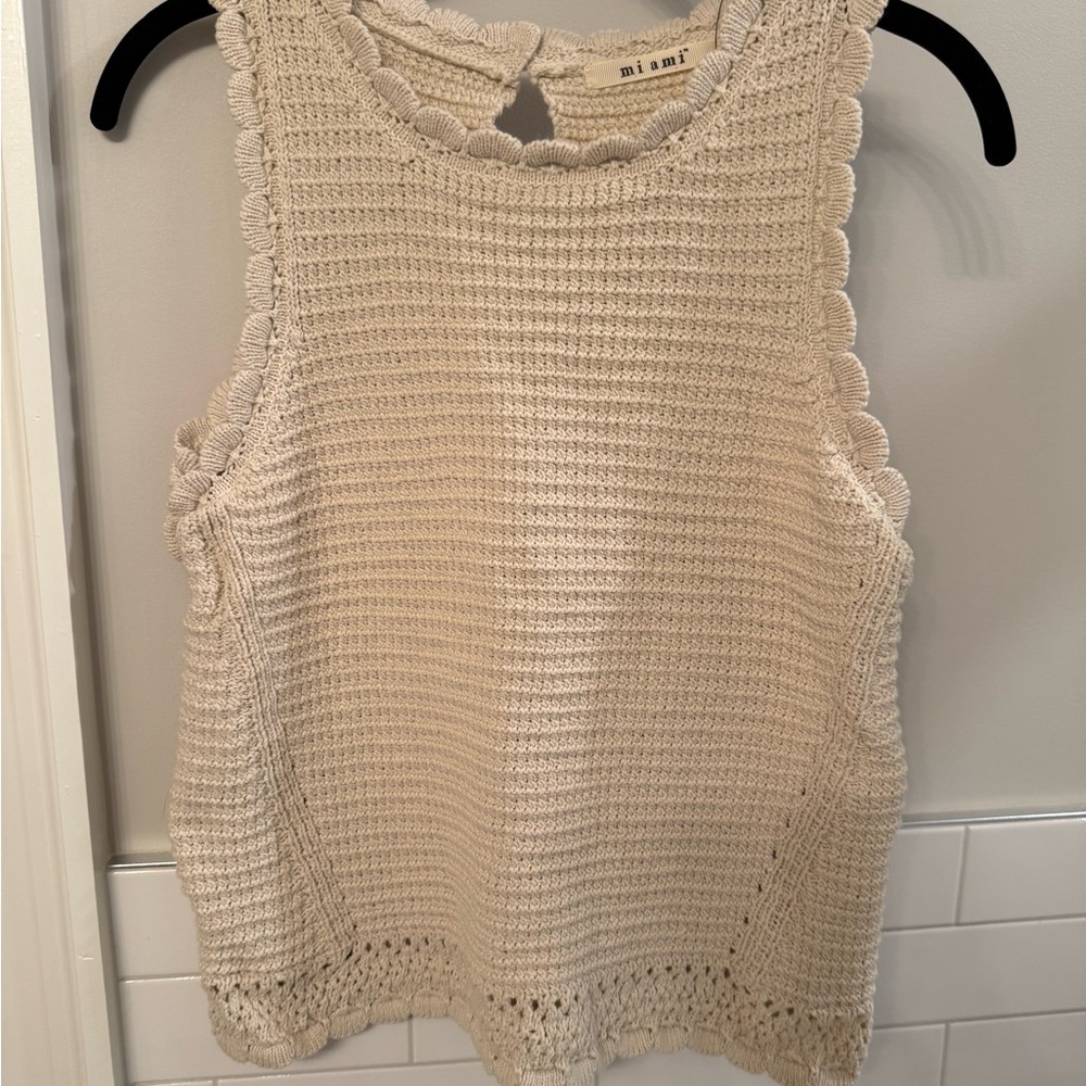 Miami Cream Crochet Women's Top